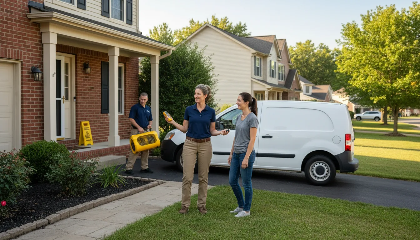 Residential water damage restoration in Vermilion, IL
